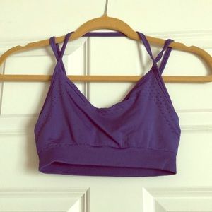 Purple Nike sports bra
